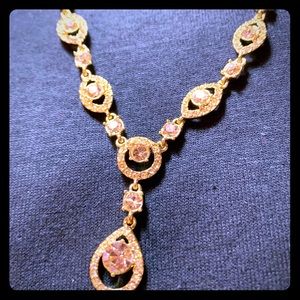 Givenchy Goldtone Crystal Y-Neck Necklace NWT